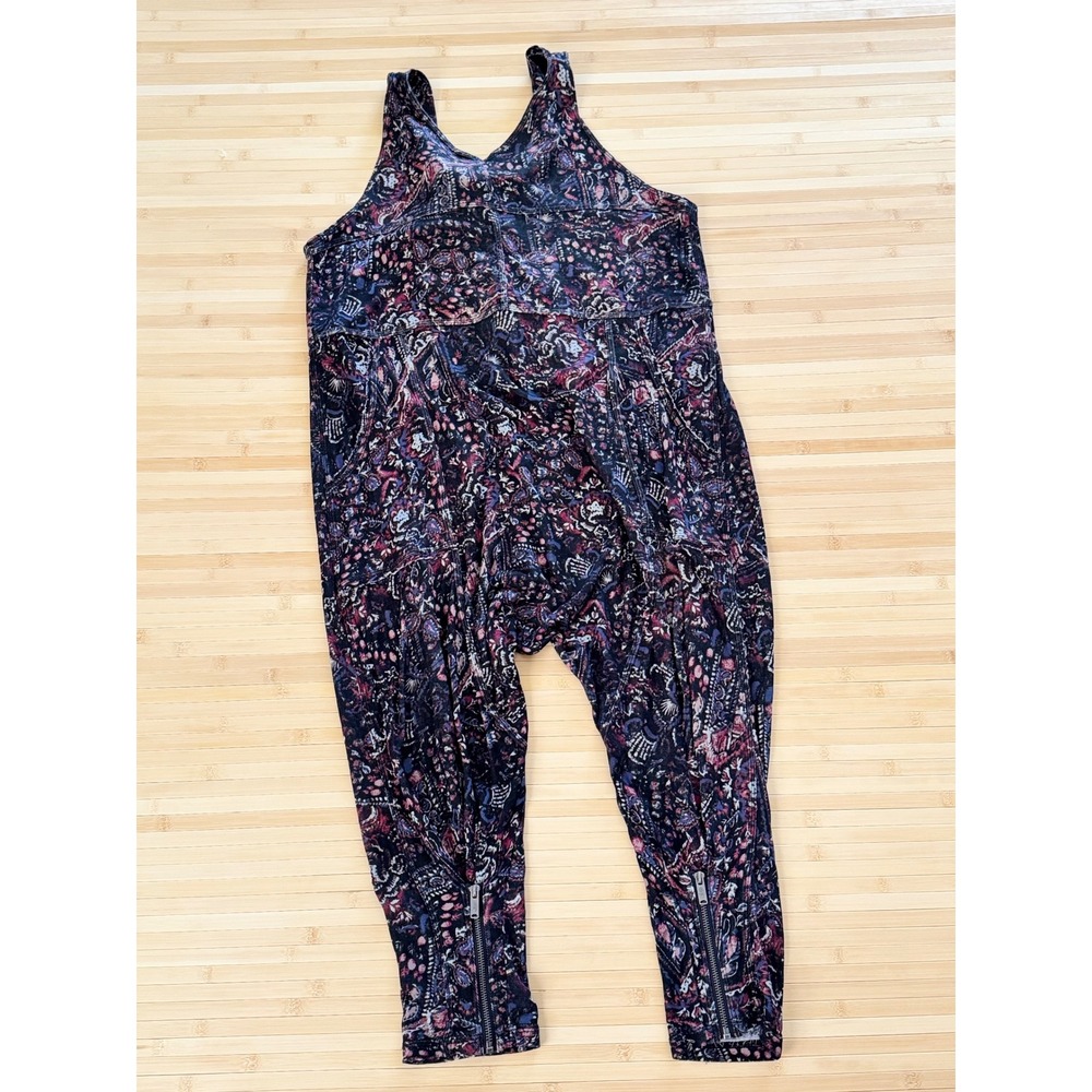 FP Movement Free People Hot Shot Printed Onesie Paisley Jumpsuit M/L